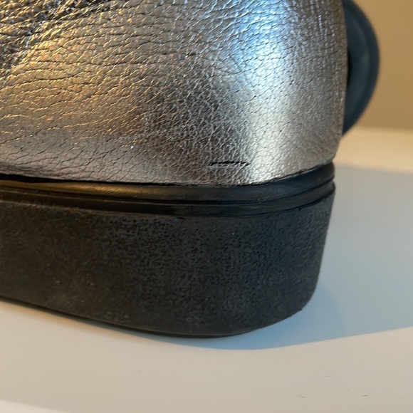 LiliMill Silver and Black leather platform Sneakers - Picture 6 of 10